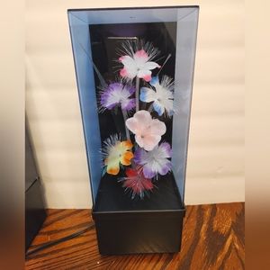 Vintage Fiber Optic Multi Color Changing Flower Lamp